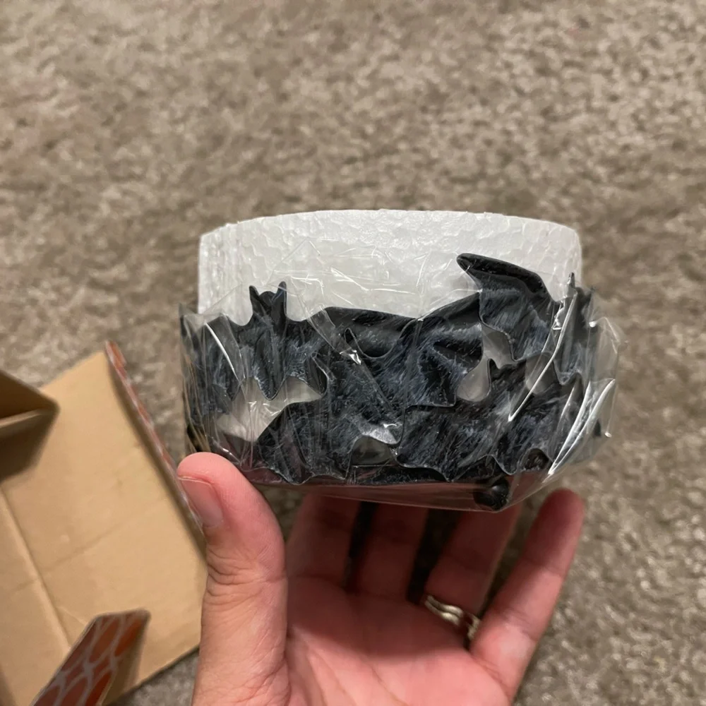 NEW Gold Canyon Bats Wrap Halloween Candle Holder